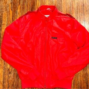Vintage 80's Members Only Men's Size 40 Red Cafe Racer Jacket Rainbow Tag